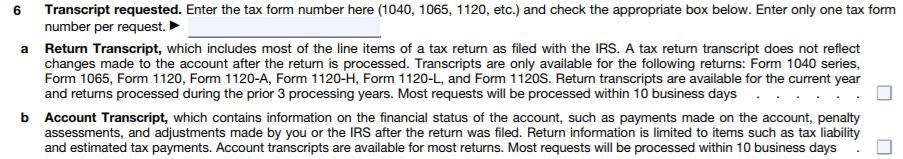 The Account Transcript contains information on the financial status of an account, such as payments made on the account, penalty assessments, and adjustments made by you or the IRS after the return