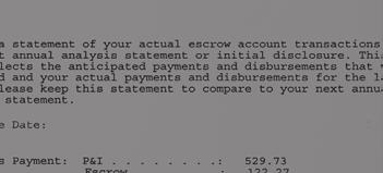 In this case, please contact us to ensure that we have a copy for payment purposes. Below is a sample escrow disclosure statement like the one you will receive each year.