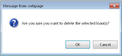 Step 1 Step 2 Step 4 Step 3 3. Select the loans to delete. 4. Click Delete.