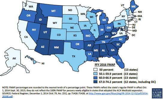 Appendix 1: Federal Medical Assistance Percentages (FMAPs) HHS annually determines state FMAPs according to a formula in the Social Security Act.