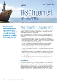 Newsletter: IFRS 9 Impairment Issue 3 Contains insight and analysis to help you assess the