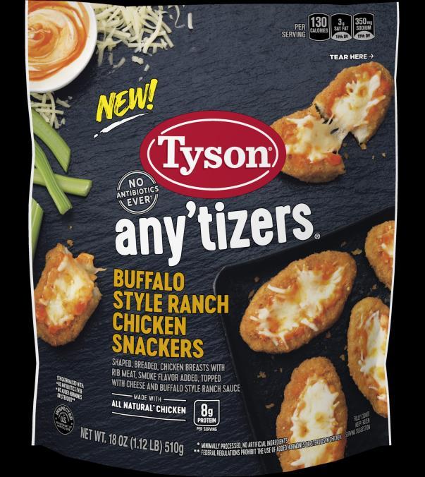 Tyson Frozen Any tizers offer bold new take on snacking