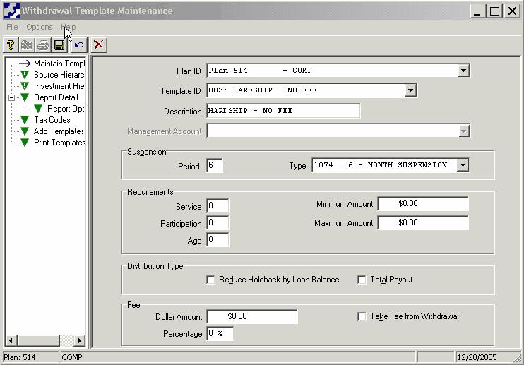 Template ID, the Management Account field for new templates defaults to the