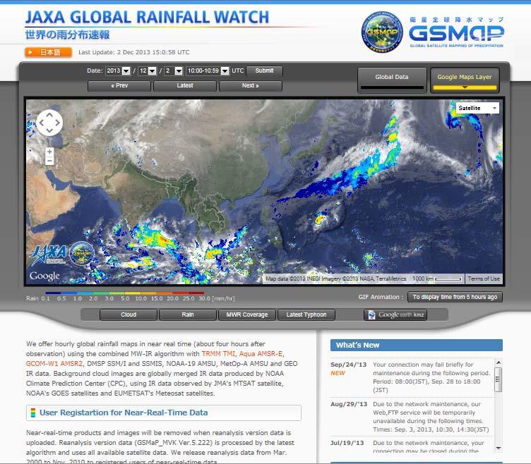What is GSMaP data? GSMaP Ø Official Name is Global Satellite Mapping of Precipitation.