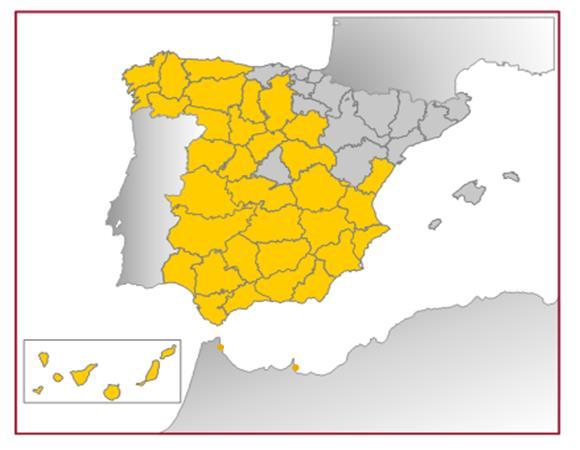 Appendix 2: Economically underperforming regions of Spain (highlighted in yellow) Appendix 3: Business with that fall under the following NACE codes are not eligible for ICO s SME facility.