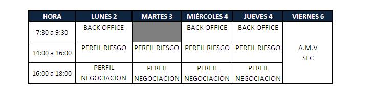 Marcha Blanca May 9th to 20th TRAINING Trading Rules: focus on the broker profile and Back Office.