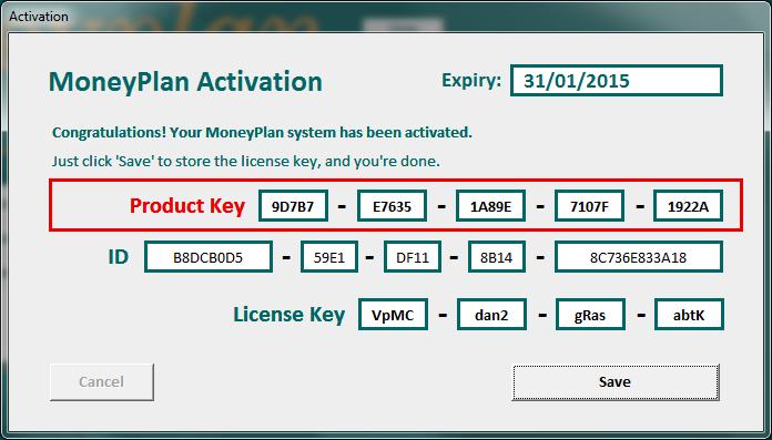 Once you press Tab another button will appear on the screen, called Get License Key, as shown below.