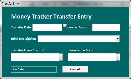 Again, enter date, amount and description as detailed in the first 3 steps of a General entry. Then select from the drop-down the account the money is being transferred From, and To.