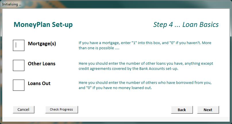 Step 4 is the record of the number of Loans you have, whether in or out.