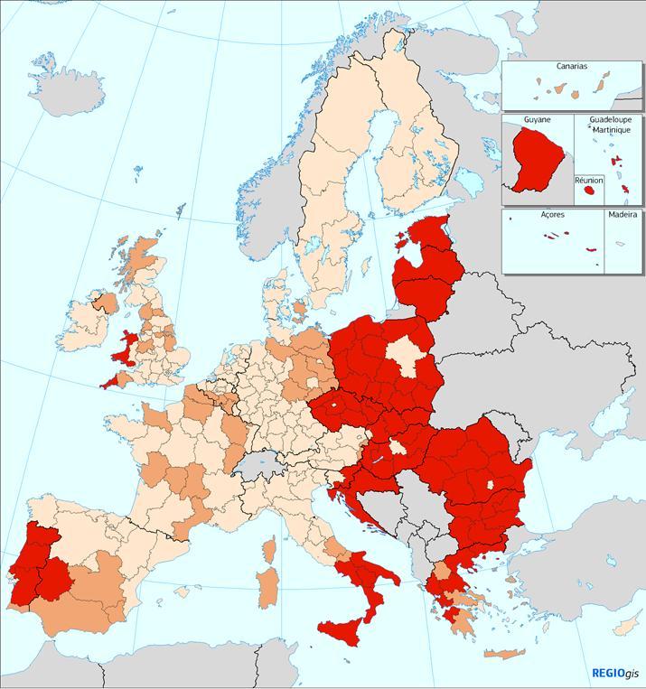 ESIF for R&I pportunity Billion EUR Less developed regions 164.