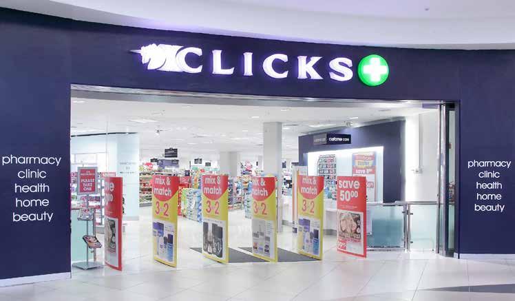 Group brands Clicks, Musica, The Body Shop and GNC are market-leading brands and have a combined footprint of 632 stores, including 26 in the neighbouring countries of Namibia, Botswana, Swaziland