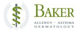 Before your first Allergy/Asthma appointment: Please verify that Baker Allergy, Asthma, and Dermatology is in network with your insurance plan before your appointment date.