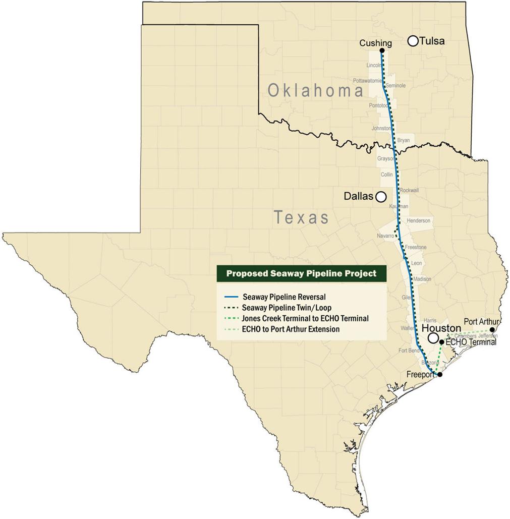 Seaway pipeline update Capacity: 400,000 b/d Route: Cushing, Oklahoma to Freeport, Texas Operational: June 2012 Pipeline currently running at ~150,000 b/d Ramp up to 400,000 b/d by January