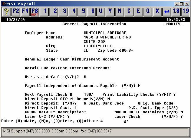 MSI-Payroll General Payroll Information