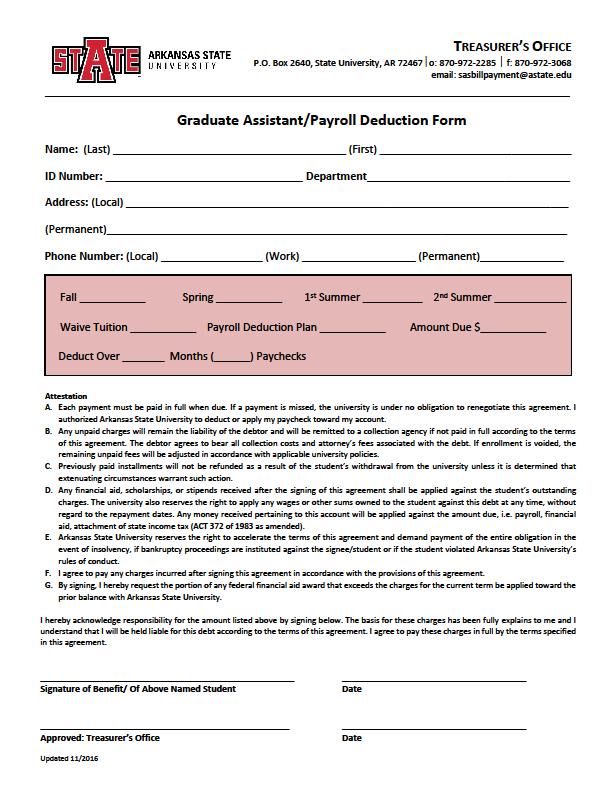 Graduate Assistantship If you finished all steps on page 24 you can complete the information for your Graduate Assistantship waiver.
