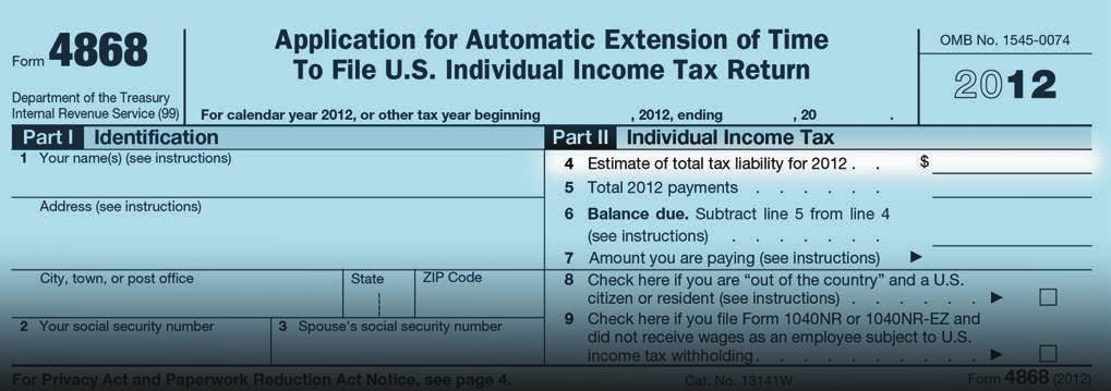 Tax Filers Granted an Extension to File Some tax filers may apply to the IRS for an extension of the deadline to file their federal income tax returns.