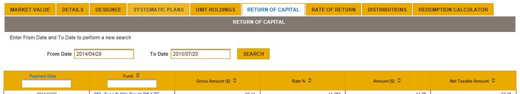 UNIT HOLDINGS TAB The Unit Holdings tab displays specific information about the Free and Assigned units for