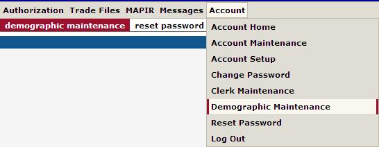 Demographic Maintenance The Demographic Maintenance section of the secure site allows you to alter and maintain demographic information: Mail to, Pay to, Service Location, and Enrollment addresses