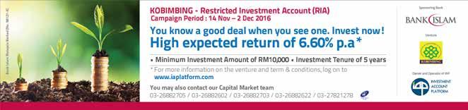 Solutions Sdn Bhd Minimum investment amount of RM10,000-00 Premature withdrawal is not
