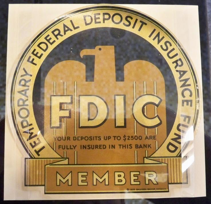 FDIC guaranteed that people who made deposits in federally approved banks would not lose all their money if bank closed.