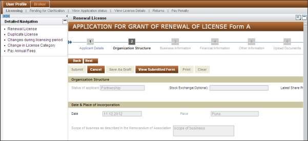 Licensing Figure 63: Renew License Screen 3.