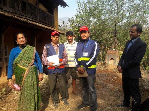 Door to door survey to assess damage and establish a household database in the affected districts Survey implementation: Led by the Central Bureau of Statistics with support from UNOPS Data being