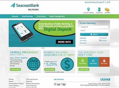 NOT ENROLLED IN BUSINESS ONLINE BANKING? On March 27 th, you can enroll in Seacoast s Business Online Banking solutions by following these simple instructions: 1 2 Visit SeacoastBank.com.