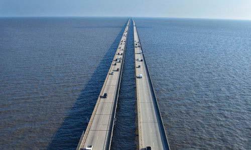 7 Lake Pontchartrain Causeway 1956/1969 resulted in