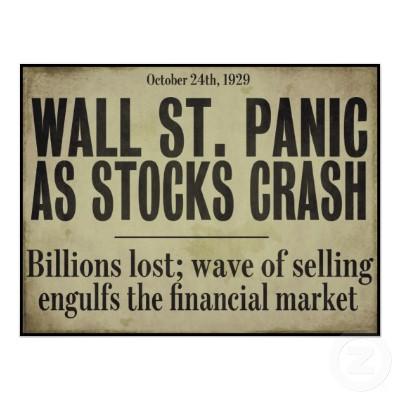 THE MARKET BEGINS TO CRASH By 1929, the Dow had risen 300% from the previous decade only 3% of Americans were in stocks, but