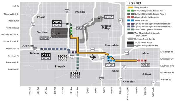 5/25/2016 Capital Projects 50 th Street light rail station West Phoenix/Central Glendale No update to current TLCP Expect to update next year Add 2 miles Adopt specific alignment and identify