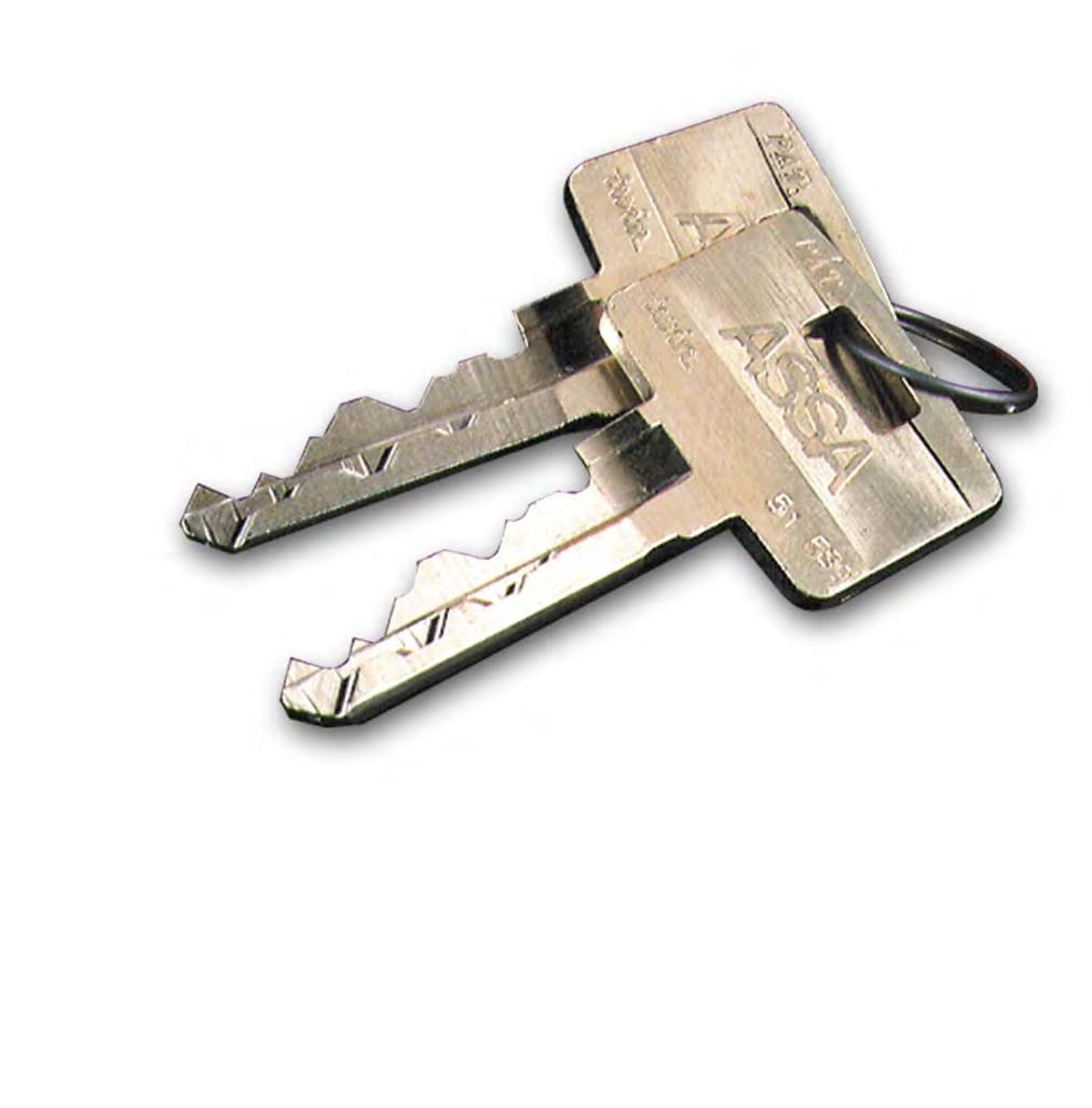 TWIN V-10, TWIN EXCLUSIVE, TWIN PRO, TWIN MAXIMUM, C4 CLIQ Product Catalog & Technical Specifications Page: 5 Keys and Keying All ASSA keys are manufactured from the highest quality nickel silver