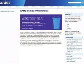 KPMG in India s IFRS institute Visit KPMG in India s IFRS institute - a web-based platform, which seeks to act as a wideranging site for information and updates on IFRS implementation in India.