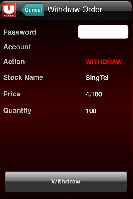 Managing Your Orders 3. Withdrawing Orders a. Click on button on the right of the order you wish to withdraw b.