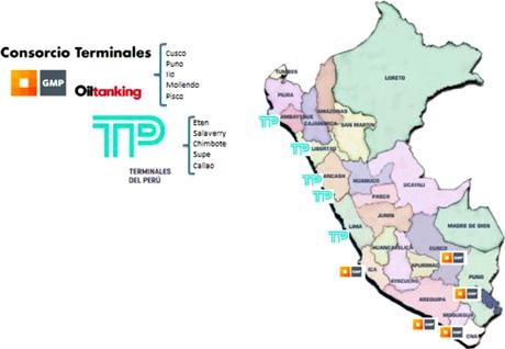 Under the current contracts, Consorcio Terminales and Terminales del Perú receive revenues paid in connection with monthly reserved volume in tanks for refined crude products (storage fee) and for