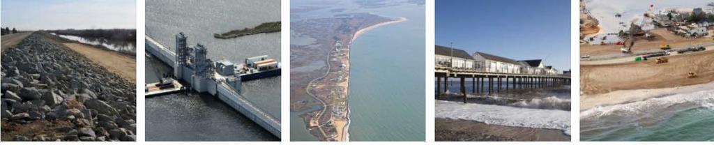 Risk Reduction Structural Solution Sets Levees Storm Surge Barriers Seawalls and Revetments Groins Detached Breakwaters Benefits/Processes Surge and wave attenuation and/or dissipation Reduced
