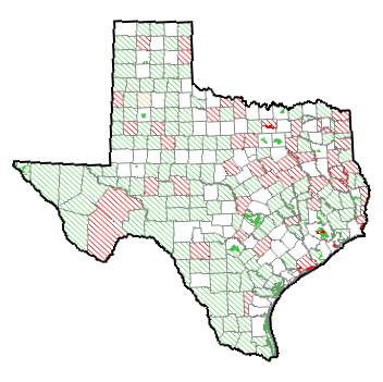 Within Texas, much of the state is considered medically underserved, shown in the map below.