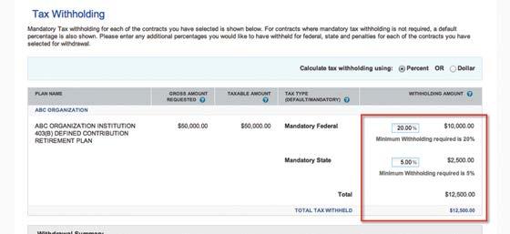 state taxes that will be withheld, and increase the amount if necessary. Then click Next to continue.