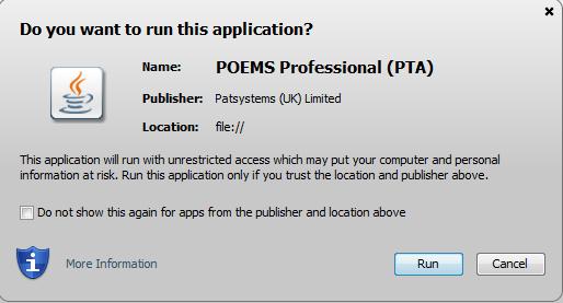 2. Log In In order to run Poems Professional, double click on the Poems