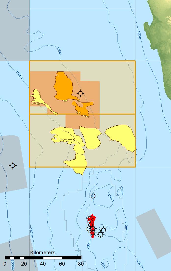 Namibia Summary Southern Blocks AO1 Kabeljou-1 Prospect AO1 extends over 420km 2 and has a