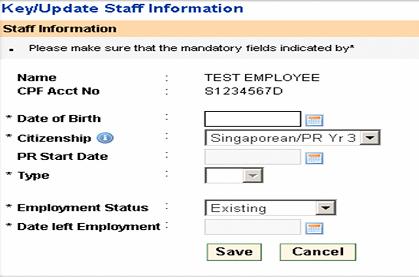(i) Manual Entry (applicable to first time users) The first step is to update your Employee Database (Figure 8).