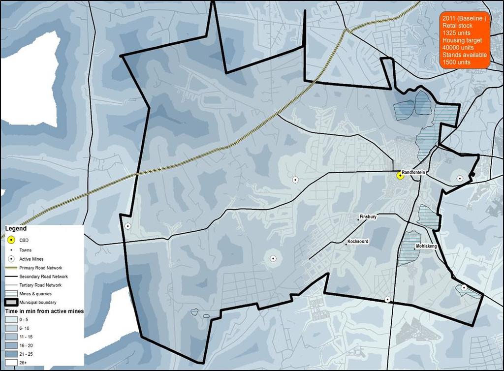 This map tests housing projects identified in the SDF in terms of how accessible these projects are to employment opportunities.