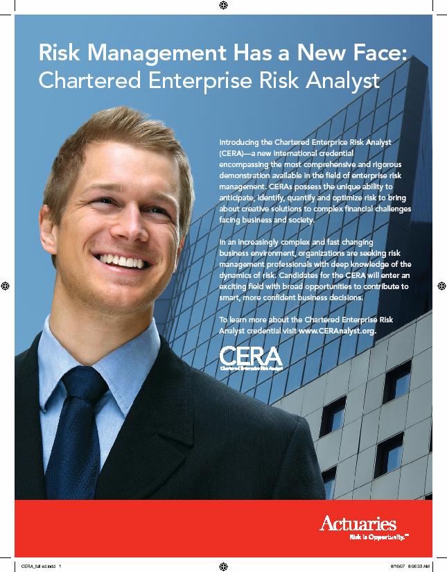 Advertising Two-page ad in the August/September issue of The Actuary.