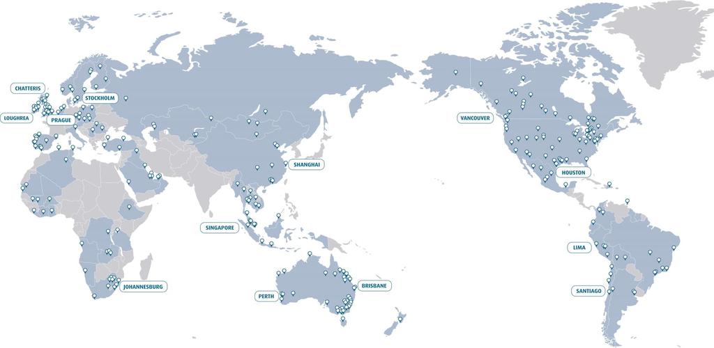Global Operations Map 50+ 300+ 40+ 13,000+ 20+ million $1.