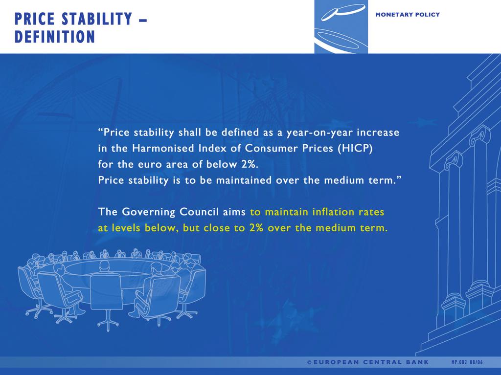 PRICE STABILITY DEFINITION Although the EC Treaty clearly establishes maintaining price stability as the primary objective of the ECB, it does not define what price stability actually means.