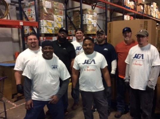 Feeding NE FL Food Bank As a community-owned utility, JEA employees take a great pride in the Ambassador and Volunteer programs and these programs go a long way to tangibly demonstrate to customers