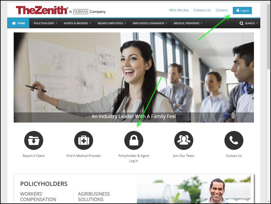 Login on TheZenith.com TheZenith.com is a proprietary, secure, online service, which allows you to quote, bind, and submit applications via the Internet.