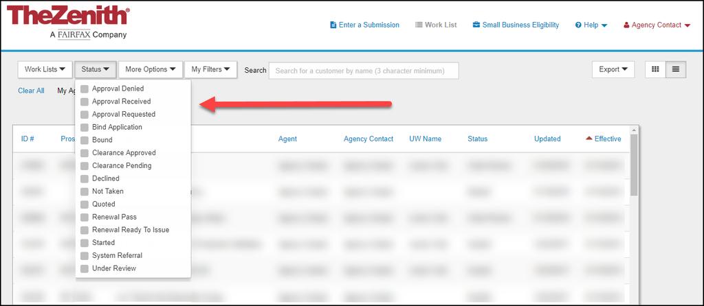 Additional Work List Filter Capabilities If you want to filter down to more specific lists than the Work Lists provided, you have the ability to filter on any data element that is displayed in the