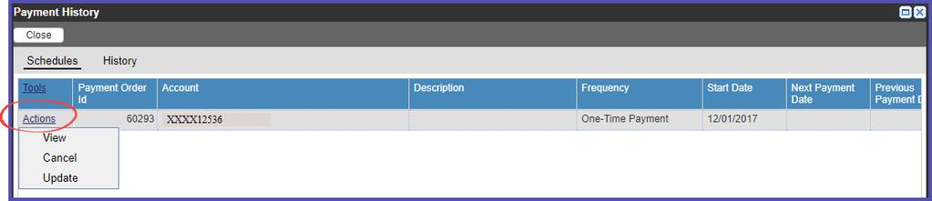 Payment History You can view a record of your direct debit payments by clicking the Payment History button on the Employer Reports page.