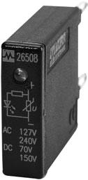 Voltage Suppression approvals approvals 24 240 V DC UL + CSA 26500 UL + CSA 265 UL + CSA 26528 24 V DC + LED UL + CSA 26501 +