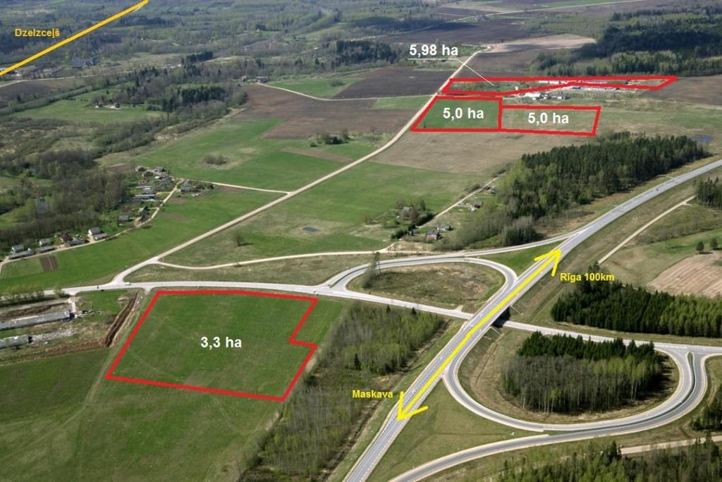 AVAILABLE INDUSTRIAL TERRITORY Total area ~20 ha (1,5-2,5 km from centre of Koknese) Price 2,5-4 EUR/m; Road infrastructure: E22 highway Riga- Moscow A6 Riga-Belarus border Optical